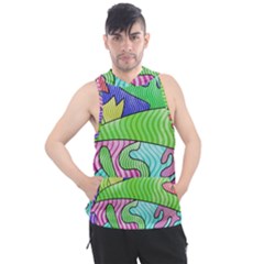 Colorful stylish design Men s Sleeveless Hoodie