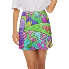 Colorful stylish design Mini Front Wrap Skirt
