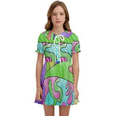 Colorful stylish design Kids  Sweet Collar Dress