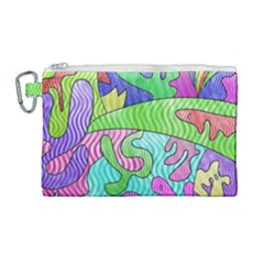 Colorful Stylish Design Canvas Cosmetic Bag (large) by gasi