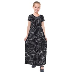 Xeno Frenzy Kids  Short Sleeve Maxi Dress by MRNStudios