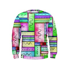 Colorful Pattern Kids  Sweatshirt by gasi
