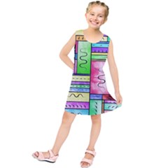 Colorful Pattern Kids  Tunic Dress by gasi