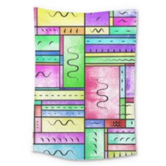 Colorful Pattern Large Tapestry by gasi