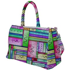 Colorful Pattern Duffel Travel Bag by gasi