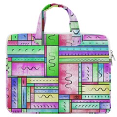 Colorful Pattern Macbook Pro 16  Double Pocket Laptop Bag  by gasi