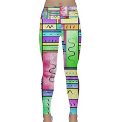 Colorful Pattern Lightweight Velour Classic Yoga Leggings by gasi