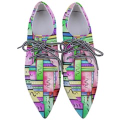 Colorful Pattern Pointed Oxford Shoes by gasi