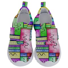 Colorful Stylish Design Kids  Velcro No Lace Shoes by gasi