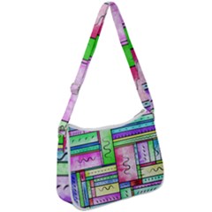 Colorful Stylish Design Zip Up Shoulder Bag by gasi