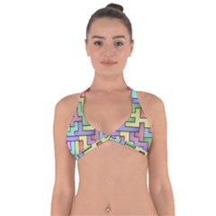 Colorful Stylish Design Halter Neck Bikini Top by gasi