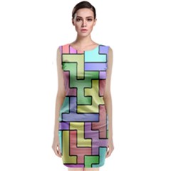 Colorful Stylish Design Classic Sleeveless Midi Dress by gasi