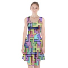 Colorful Stylish Design Racerback Midi Dress