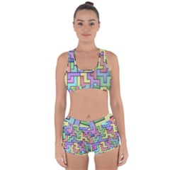 Colorful Stylish Design Racerback Boyleg Bikini Set by gasi