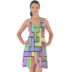 Colorful Stylish Design Show Some Back Chiffon Dress by gasi