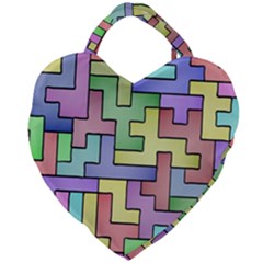 Colorful Stylish Design Giant Heart Shaped Tote by gasi