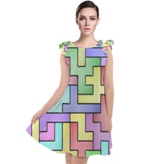 Colorful Stylish Design Tie Up Tunic Dress by gasi