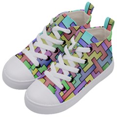 Colorful Stylish Design Kids  Mid-top Canvas Sneakers by gasi