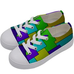 Colorful Design Kids  Low Top Canvas Sneakers by gasi