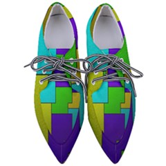 Colorful Design Pointed Oxford Shoes by gasi