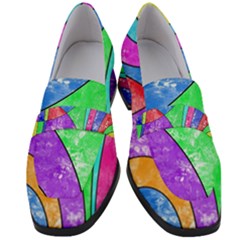 Colorful Stylish Design Women s Chunky Heel Loafers by gasi