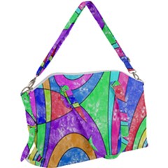 Colorful Stylish Design Canvas Crossbody Bag by gasi