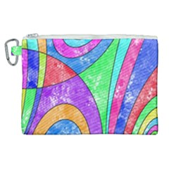 Colorful Stylish Design Canvas Cosmetic Bag (xl) by gasi