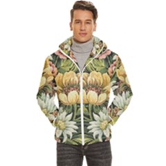 Comfy Vintage Grandma s Floral Men s Hooded Quilted Jacket