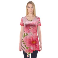 Nature Flowers Short Sleeve Tunic  by Sparkle