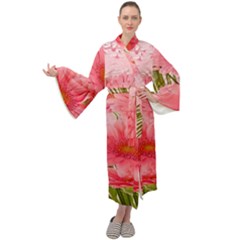 Nature Flowers Maxi Velour Kimono by Sparkle