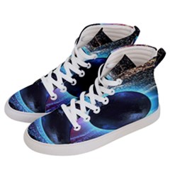 Digitalgalaxy Men s Hi-top Skate Sneakers by Sparkle