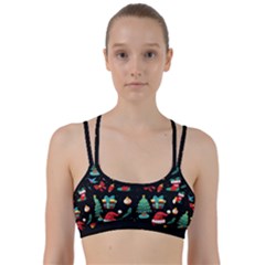 Christmas Pattern Line Them Up Sports Bra by designsbymallika