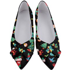 Christmas Pattern Women s Bow Heels