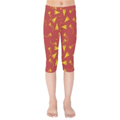 Background Pattern Texture Design Kids  Capri Leggings 