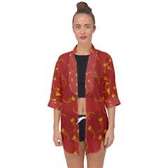 Background Pattern Texture Design Open Front Chiffon Kimono by Ravend