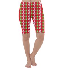 Festive Pattern Christmas Holiday Cropped Leggings 