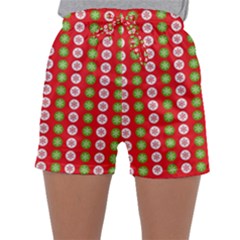 Festive Pattern Christmas Holiday Sleepwear Shorts