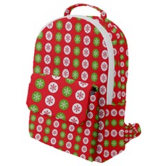 Festive Pattern Christmas Holiday Flap Pocket Backpack (small)