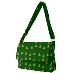 Green Christmas Trees Green Full Print Messenger Bag (l)