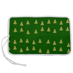 Green Christmas Trees Green Pen Storage Case (s)