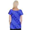 Abstract Tech Modern Pattern Cap Sleeve Top View2