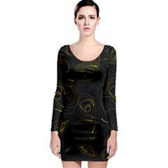 Fish 711 Long Sleeve Bodycon Dress by Mazipoodles