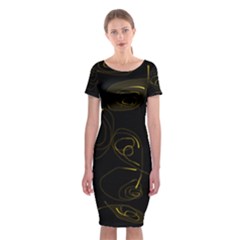 Fish 711 Classic Short Sleeve Midi Dress by Mazipoodles