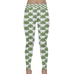 Funny Frog Cartoon Drawing Motif Pattern Classic Yoga Leggings