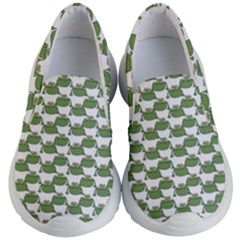 Funny Frog Cartoon Drawing Motif Pattern Kids Lightweight Slip Ons by dflcprintsclothing