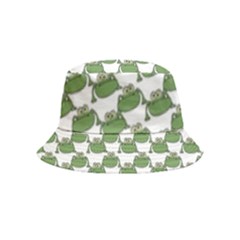 Funny Frog Cartoon Drawing Motif Pattern Bucket Hat (kids) by dflcprintsclothing