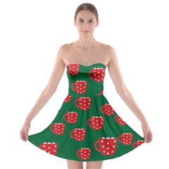 Christmas Coffee Strapless Bra Top Dress by designsbymallika