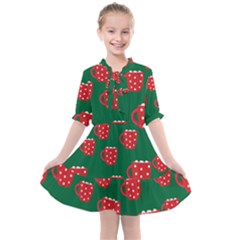 Christmas Coffee Kids  All Frills Chiffon Dress by designsbymallika