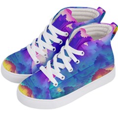 Abstract Geometric Landscape Art 3d Kids  Hi-top Skate Sneakers by Pakemis