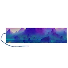 Abstract Geometric Landscape Art 3d Roll Up Canvas Pencil Holder (l) by Pakemis